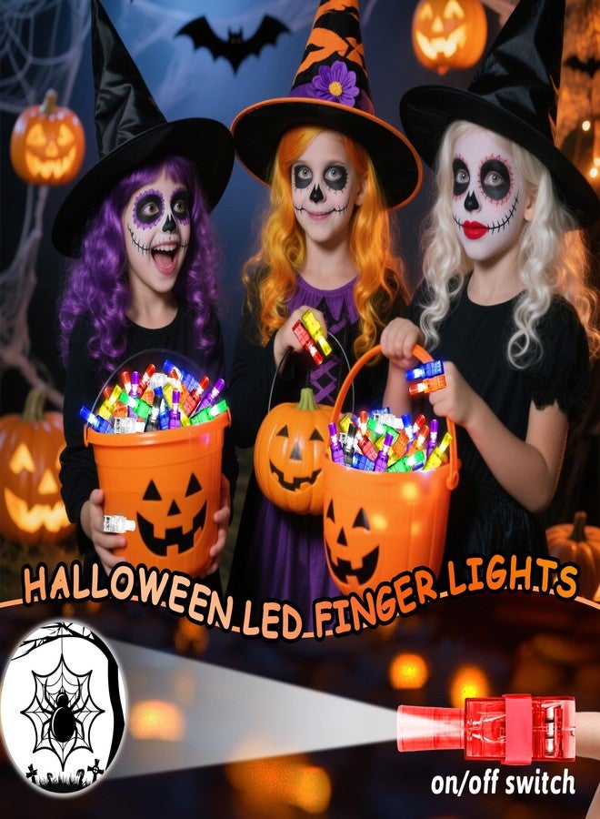 Bamamon 40 Pcs Halloween Party Favors Finger Lights for Kids, Halloween Light Up Toys Bulk Glow in the Dark Halloween Treats Non Candy Goodie Bag Fillers Basket Stuffers Classroom Prizes Trick or Treat Gift - Image 3